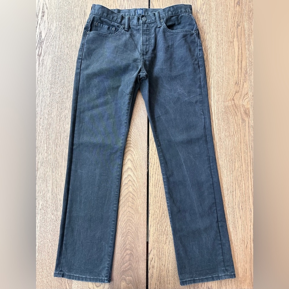 Gap 1969 Men's Black Faded Slim Jeans Size 30X30